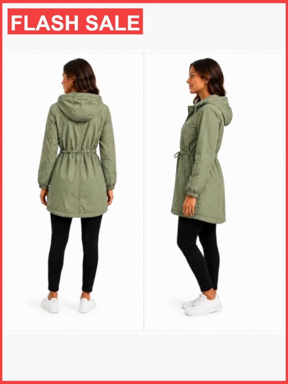 Women's Insulated Windbreaker Jacket Water Resistant Long Length - Picture 2 of 7